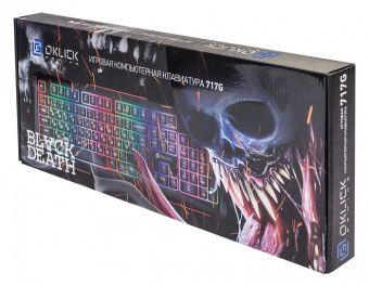 Клавиатура проводная Oklick 717G LED DEATH GAMER Rainbow Led Black