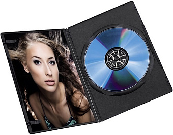 Коробка для DVD HAMA из черного пластика, 7мм