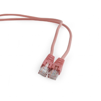 Кабель патч-корд .Patch cord кат.5e  0.25м, Cablexpert, многожильный, розовый