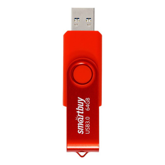 Флешка .64Gb SmartBuy Twist USB2.0 красный