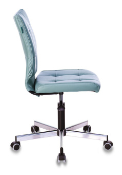 Кресло Бюрократ CH-330M (эко.кожа, без мех. качания, крест. металл, до 120 кг) Серый