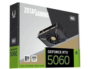 Видеокарта 8Gb Zotac RTX 5060 SOLO (RTX5060) GDDR7 HDMI DP