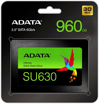 Накопитель SSD SATA .960Gb ADATA Ultimate SU630 (3D NAND, 520/450 Мбайт/сек)