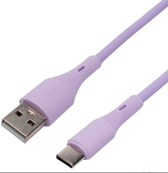 Кабель USB-A < - > USB-C, 1.0м, Cablexpert 18W QC3.0 Violet