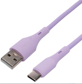 Кабель USB-A < - > USB-C, 1.0м, Cablexpert 18W QC3.0 Violet