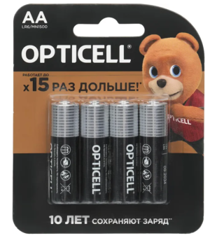 Элемент питания AA, 1.5V,  4шт, Opticell Basic LR6