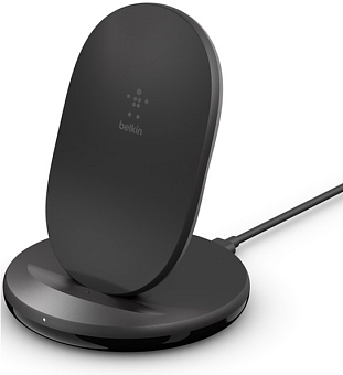 Беспроводное зарядное устройство Belkin BoostCharge Wireless Charging Stand 15W Whith Wall Charger Black