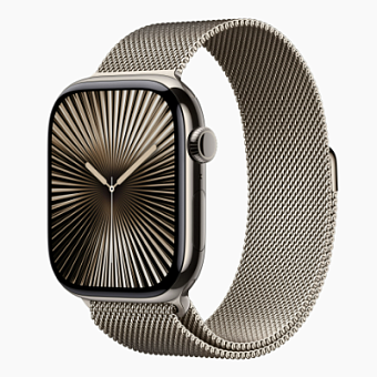 Смарт-часы Apple Watch Series 10 46mm Titanium Milanese Loop Natural
