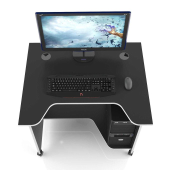 Стол компьютерный MaDXRacer XMINI XG08 "800х650х750" черный, кромка белая