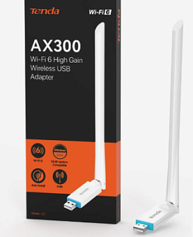 Сетевая карта USB2.0 Tenda U2 AX300 внешняя антенна