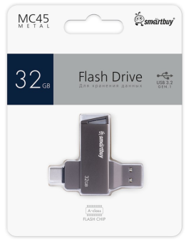 Флешка .32Gb SmartBuy MC45 Phantom Metal Dual