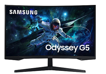 Монитор 32" Samsung Odyssey G5 (VA 2560x1440 1ms 165Hz HDMI DP изогнутый) черный