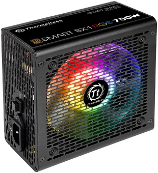 Блок питания 750W Thermaltake Smart BX1RGB (120mm, 24+8pin 4*8pin, 8*Sata, 4*IDE, RGB, 80 PLUS Bronze)
