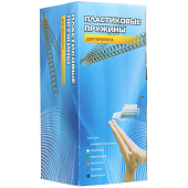 Пружина пластиковая Office Kit 16мм, белая, 100шт