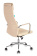 Кресло Бюрократ KB-9N (эко.кожа, мех. качания, подлокотники и крест. металл хром, до 120 кг) Бежевый