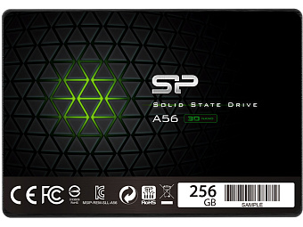 Накопитель SSD SATA 256Gb Silicon Power A56 (TLC, 560/530 Мбайт/сек)