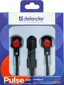 Наушники проводные Defender Pulse 428, черный