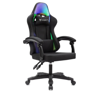Кресло Knight Wolf RGB (ткань, фиксация наклона спинки в любом полож., крестов. пластик, до 120 кг) 