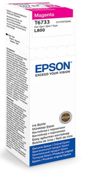 Картридж струйный EPSON T6733 для Epson L800/L805/L810/L850/L1800, пурпурный