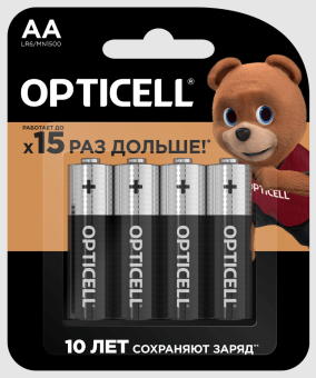 Элемент питания AA, 1.5V,  4шт, OPTICELL PROFESSIONAL