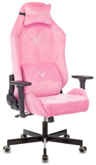 Кресло Knight N1 Fabric (ткань, мех. качания, реклайнер, крест. металл, до 150 кг) Розовый