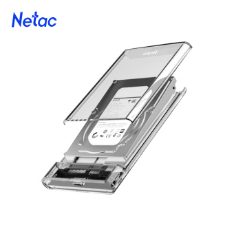 Внешний контейнер USB-C -> SATA 2.5", NETAC WH11, прозрачный