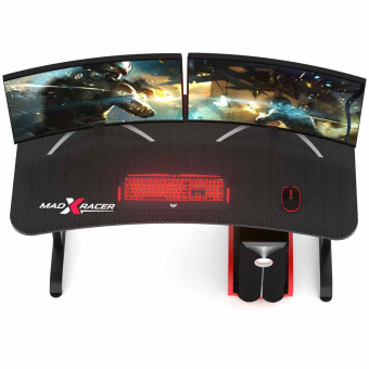 Стол компьютерный MaDXRacer ARENA GTS14 "1400х820х750" черный карбон, пиксели