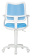 Кресло Бюрократ CH-W797 (сетка/ткань, пруж.-винт. мех. качания, крест. пластик, до 100 кг) Светло-голубой