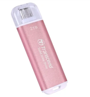 Внешний накопитель SSD 2Tb Transcend ESD300 USB3.2 Type C розовый