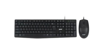 Комплект проводной (клавиатура+мышь) Acer OMW141 USB, черный