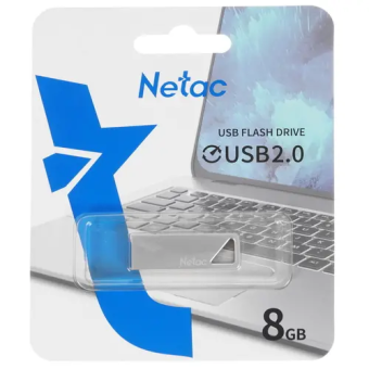 Флешка . 8Gb Netac U326 USB2.0 металлическая плоская