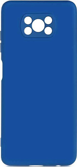 Чехол для смартфона Poco X3 Pro - DF poOriginal-02 cиликоновый с микрофиброй, черный