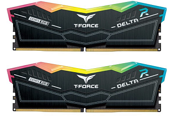 Модуль памяти DDR5 32Gb 6400MHz TEAMGROUP T-Force Delta RGB Black (Kit of 2)