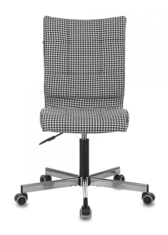 Кресло Бюрократ CH-330M (ткань, без мех. качания, крест. металл, до 120 кг) Черно-Белое