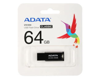 Флешка .64Gb ADATA UV250 USB2.0 плоская металлическая