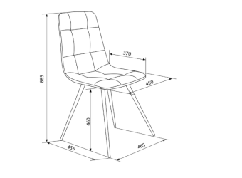 Кресло Бюрократ CH-K1_4 комплект 4шт черный Holland 75 металл черный на ножках