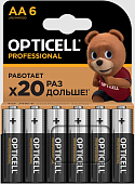 Элемент питания AA, 1.5V,  6шт, OPTICELL PROFESSIONAL