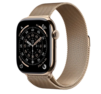 Смарт-часы Apple Watch Series 11 42mm Titanium Milanese Loop Gold