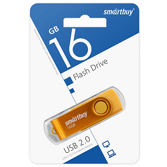 Флешка 16Gb SmartBuy Twist USB2.0 Yellow