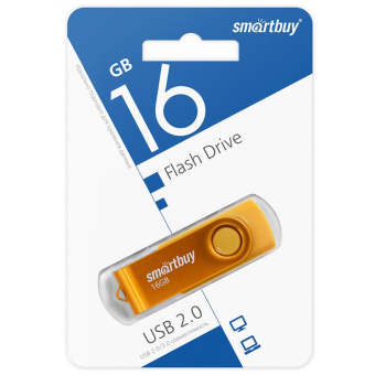Флешка 16Gb SmartBuy Twist USB2.0 Yellow