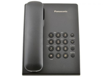 Телефон проводной Panasonic KX-TS 2350 RUB (черный)