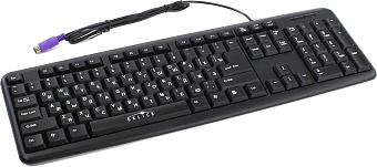 Клавиатура проводная Oklick 180M PS/2 черный