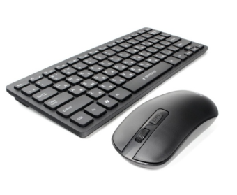 Комплект беспроводной (клавиатура+мышь) Gembird KBS-9100 Wireless (низкий профиль клавиш, до 10м) USB Black