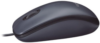 Мышь проводная Logitech M100r Optical USB Grey