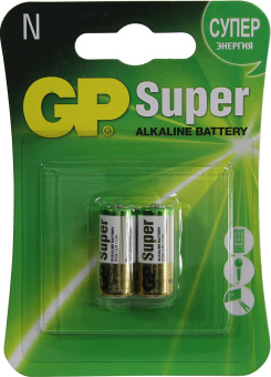Элемент питания N, 1.5V, 2шт, GP Super Alkaline 910A LR1