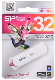 Флешка 32Gb Silicon Power LuxMini 320 USB white