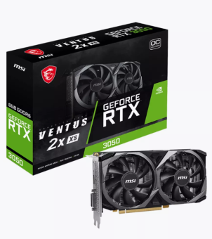 Видеокарта .8Gb MSI RTX 3050 VENTUS 2X XS 8G OC (RTX3050) GDDR6 128bit HDMI DP