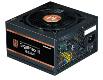 Блок питания .650W Zalman ZM650-GV3 (120mm, 24+8pin, 2*8pin, 6*Sata, 3*Molex, 80 PLUS Bronze)