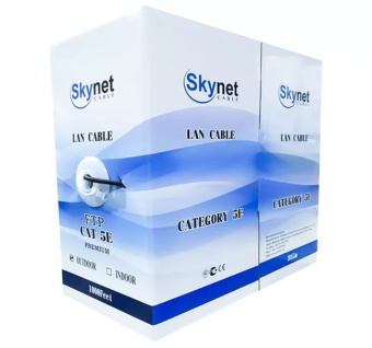 Кабель витая пара внешний 4 пары FTP кат.5e (метражом) медный с тросом SkyNet Premium