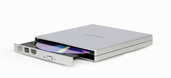 Внешний привод DVDRW Gembird DVD-USB-02 USB2.0 пластик, серебро